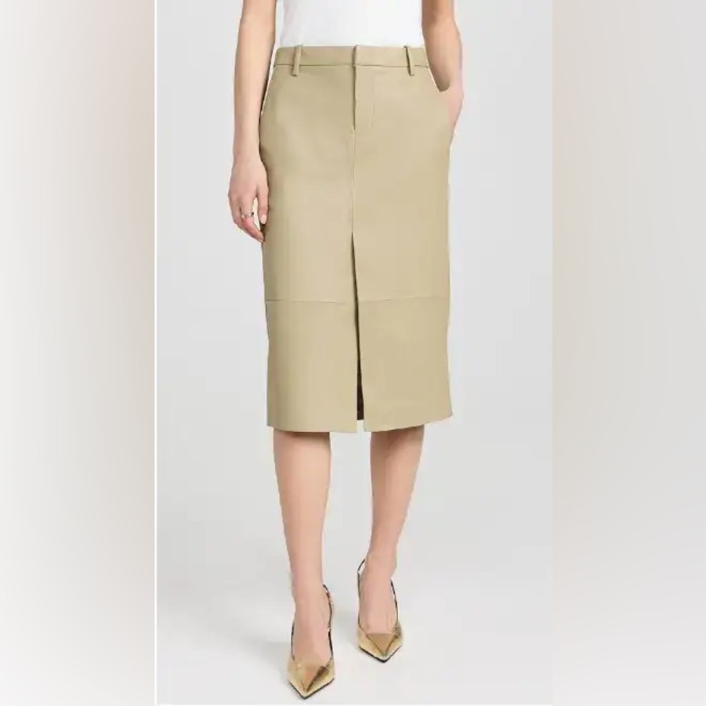 NWT VINCE Leather Trouser Front Skirt | Size 10